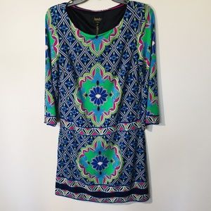 Laundry By Shelli Segal Geometric Mini Dress Sz XS